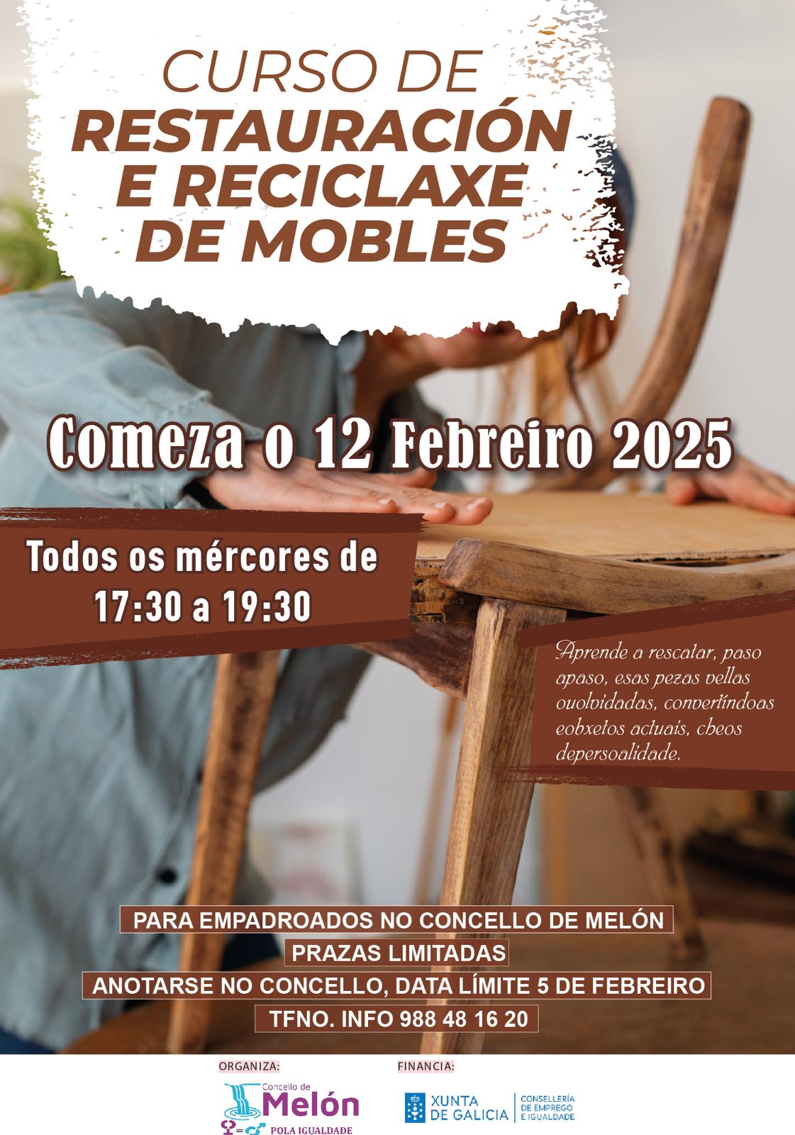 CURSO DE RESTAURACIÓN DE RECICLAXE DE MOBLES – 12 FEBREIRO